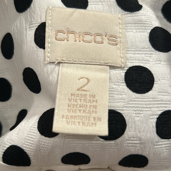 Vintage Chicos polka dot swing coat- Never worn! Pleat stitch still in tack - Picture 2 of 8